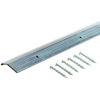 M-D 78089 Carpet Trim, 72 in L, 7/8 in W, Fluted Surface, Aluminum, Silver