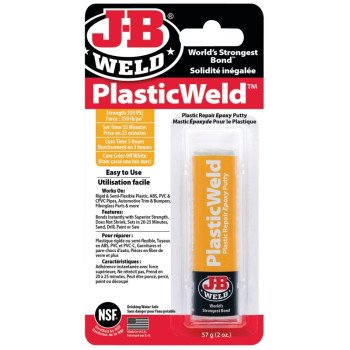 J-B Weld 8237F Epoxy Putty, Off-White, Solid, 2 oz