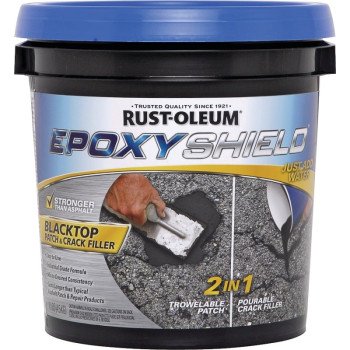 RUST-OLEUM 250700 Patch and Crack Filler, Solid, Black, 10 lb