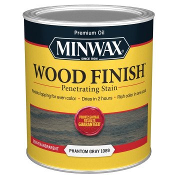 Minwax Wood Finish 118620000 Wood Stain, Phantom Gray, Liquid, 1 qt