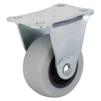 ProSource JC-N01-G Rigid Caster, 2 in Dia Wheel, 23 mm W Wheel, Thermoplastic Rubber Wheel, Gray, 105 lb