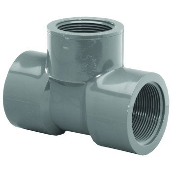 Lasco 805007BC Pipe Tee, 3/4 in, FIP, PVC, SCH 80 Schedule