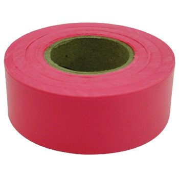 CH Hanson 17002 Flagging Tape, 150 ft L, 1-3/16 in W, Fluorescent Red, PVC