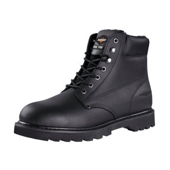 Diamondback 655SS-9 Work Boots, 9, Medium W, Black, Leather, Lace-Up, With Lining