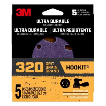 3M 27255 Power Sanding Disc, 5 in Dia, 320 Grit