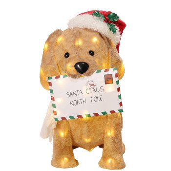 Puleo Asia Limited 75-YD2042L Lighted Golden Retriever, LED, Warm White, 25 H in