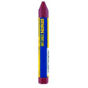 Irwin 66401 Permanent Lumber Crayon, Red, 1/2 in Dia, 4-1/2 in L