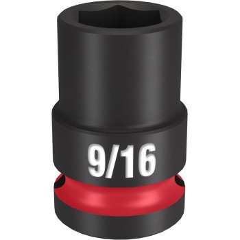 Milwaukee SHOCKWAVE Impact Duty Series 49-66-6203 Shallow Impact Socket, 9/16 in Socket, 1/2 in Drive, Square Drive