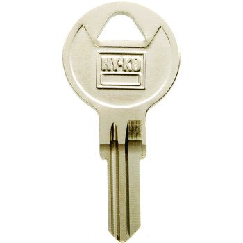 Hy-Ko 11010WTP1 Key Blank, Brass, Nickel, For: Wright Cabinet, House Locks and Padlocks