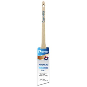 Premier Riverdale 17240 Paint Brush, 1-1/2 in W, Thin Angle Sash Brush, 2-3/16 in L Bristle, Chinex Bristle