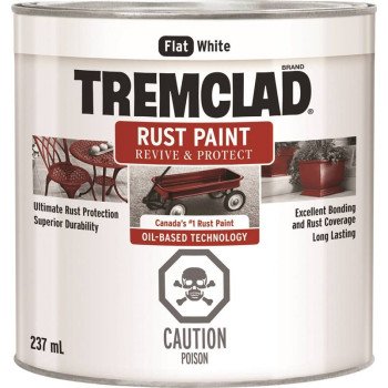 Tremclad 27061X125 Rust Preventative Paint, Oil, Flat, White, 237 mL, Can