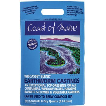 Coast of Maine WB8C-40 Wiscasset Blend Earthworm Casting, 8 qt Bag