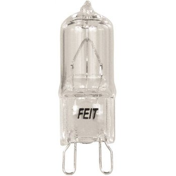 Feit Electric BPQ50/G9/CAN Halogen Bulb, 50 W, G9 Lamp Base, JCD T4 Lamp, 3000 K Color Temp, 2000 hr Average Life