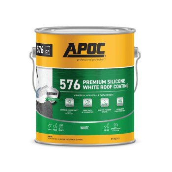 APOC AP-5761 Premium Roof Coating, White, 1 gal, Liquid