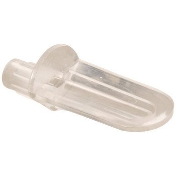 Prime-Line U 9256 Shelf Support Peg 5 lb, Plastic, Clear, Wall Mounting, 12/PK