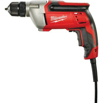 Milwaukee 0240-20 Electric Drill, 8 A, 3/8 in Chuck, Keyless Chuck, 8 ft L Cord, Includes: (1) Soft-Grip Handle