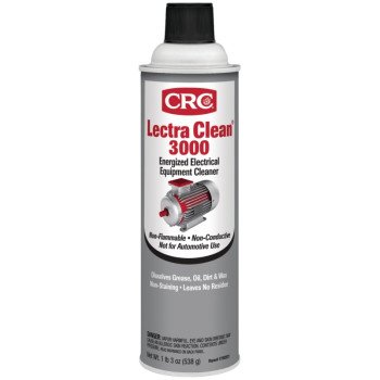 CRC Lectra-Clean 3000 1750520 Electric Parts Cleaner, Liquid, 20 oz Can, Colorless