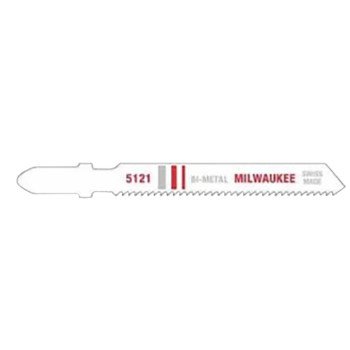 Milwaukee 48-42-5121 Jig Saw Blade, 9/32 in W, 3 in L, 18 TPI, Bi-Metal Cutting Edge