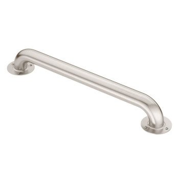 Moen LR7524 Grab Bar, 300 lb, Stainless Steel, Screw Mounting