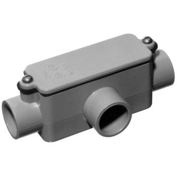 Carlon E983FR-CTN Conduit Body, PVC, Gray