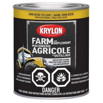 Krylon 2025 Farm Equipment Paint, John Deere Yellow, 32 oz