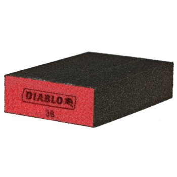 Diablo DFBBLOCCRS03G Sanding Sponge, 4 in L, 2-1/2 in W, 36 Grit, Coarse, Aluminum Oxide Abrasive