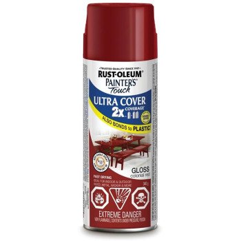 Rust-Oleum 253713 Spray Paint, Gloss, Colonial Red, 340 g, Can