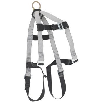 Safety Works FP2501D Hybrid Econo Harness, 400 lb, Polyester Webbing, Black/Gray