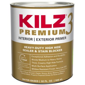 Kilz 13002 Primer, Thick, White, 1 qt, Can