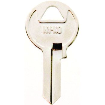 Hy-Ko 11010M1 Key Blank, Brass, Nickel, For: Master Cabinet, House Locks and Padlocks