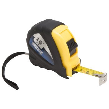 Vulcan 56-5X19-A Tape Measure, 16 ft L Blade, 3/4 in W Blade, Steel Blade, ABS Plastic Case, Yellow Case