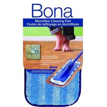 Bona WM710013203 Cleaning Pad, 465 mm L, 130 mm W, Microfiber, Blue, Machine Washable: Yes