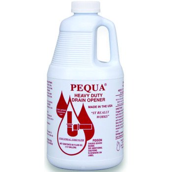 Pequa P-10264 Drain Opener, Liquid, Clear, Odorless, 0.5 gal Bottle