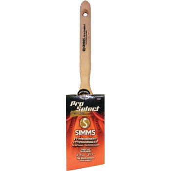 Simms 8030-64 Paint Brush, 2-1/2 in W, Angle Sash Brush, 2-7/8 in L Bristle, Nylon/Polyester Bristle