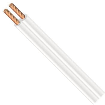 Southwire 600006601 Lamp Cord, 18 AWG Wire, 2 -Conductor, 250 ft L, Copper Conductor, PVC Sheath, White Sheath