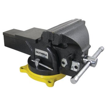 Olympia Tools 38-647 One Hand Operation Vise, 5-1/2 in Jaw Opening, 6 in W Jaw, 2-1/4 in D Throat