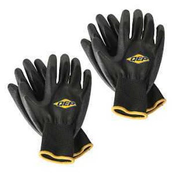 QEP 21595 Tiler's Gloves, One-Size, Elastic Cuff, Polyester, Black