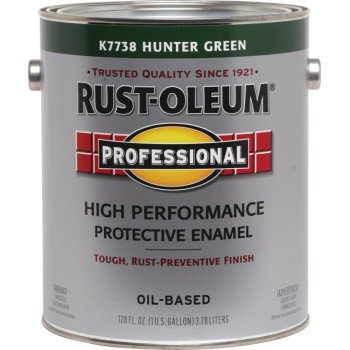 RUST-OLEUM PROFESSIONAL K7738402 Protective Enamel, Gloss, Hunter Green, 1 gal Can