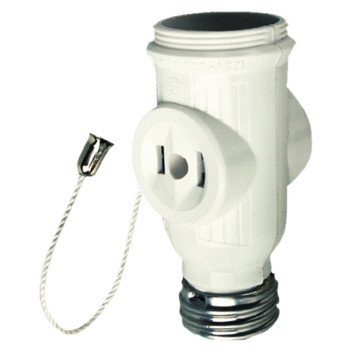 Arrow Hart 718-3W-SP Lamp Holder Adapter, 660 W, 3-Outlet, Light Almond