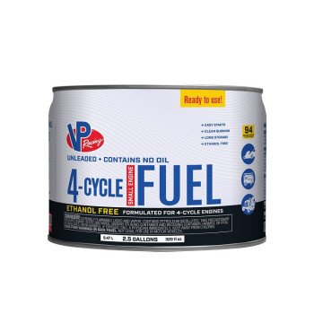 VP Racing Fuels 62025 4-Cycle Ethanol-Free Fuel, Aromatic Hydrocarbon, Clear, 2.5 gal Pail