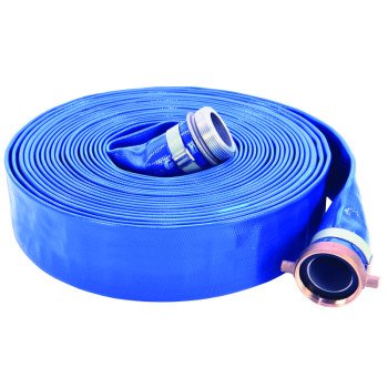 Abbott Rubber 1148-1500-50-NPSH Discharge Hose, 1-1/2 in ID, 50 ft L, Male x Female NPSH, PVC, Blue