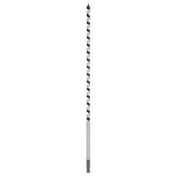 Irwin 3043004 Auger Drill Bit, 3/8 in Dia, 17 in OAL, Twist Flute, 1-Flute, 3/8 in Dia Shank, Quick-Change Impact Shank