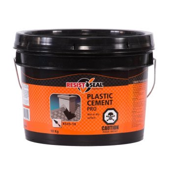 Resistoseal 53014 Pro Plastic Cement, Black, Liquid, 22 lb