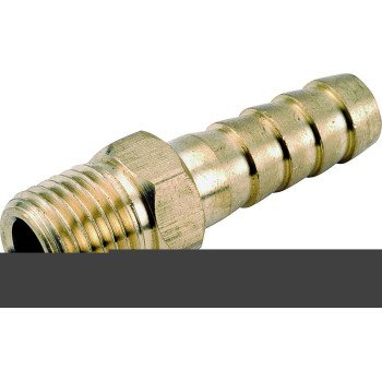 Anderson Metals 129 Series 757001-0504 Hose Adapter, 5/16 in, Barb, 1/4 in, MPT, Brass