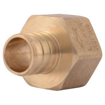 SharkBite UC088LFA Hose to Pipe Adapter, 3/4 in, PEX Barb x FNPT, DZR Brass, 200 psi Pressure