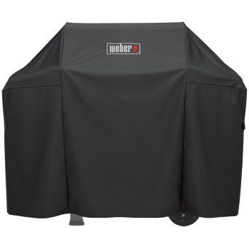 Weber 7139 Premium Grill Cover, 51 in W, 17.7 in D, 42 in H, Polyester, Black