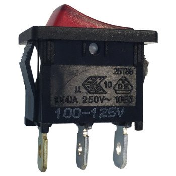 Gardner Bender GSW GSW-48 Rocker Switch, 10/13 A, 125/250 V, SPST, 0.52 x 0.77 in Panel Cutout, Nylon Housing Material, Black