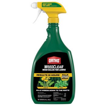 Ortho WeedClear 0205710 RTU Lawn Weed Killer, Liquid, Spray Application, 24 oz Bottle