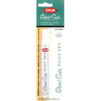 Krylon Short Cuts KSCP913 Paint Pen, Chisel Tip, White