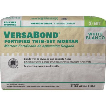 Custom VersaBond Flex Series MTSW50 Thin-Set Mortar, White, Powder, 50 lb Bag